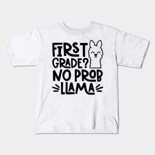 First Grade, No Problem Llama Funny Kids Back to School Kids T-Shirt